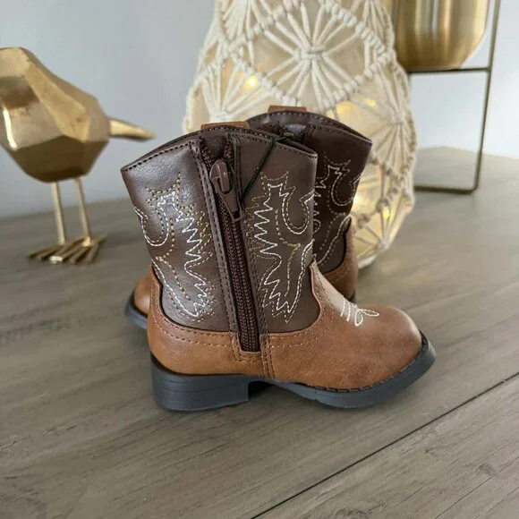 NEW Boys 5 Infant/Toddler Zip Cowboy Boots - Picture 5 of 8